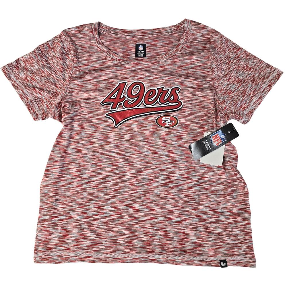 New Era San Francisco 49ers T Shirt Womens Large NWT Red White